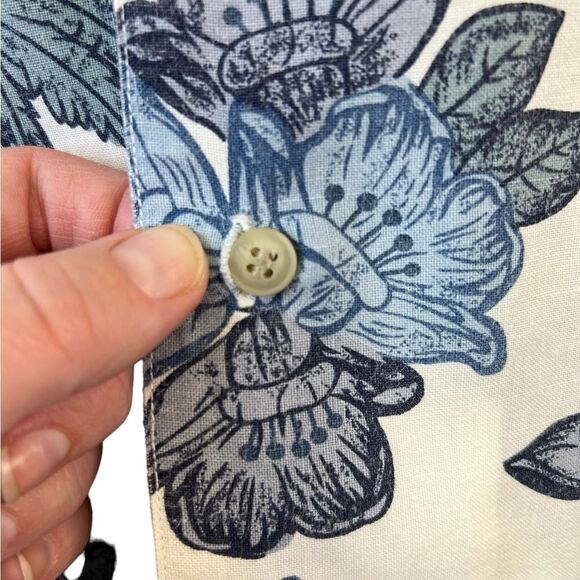 Vtg 90s Bugle Boy Hawaiian raime cotton blend Short Sleeve Button down aloha L - Picture 4 of 15